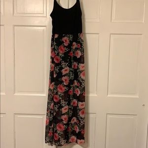 Black floral dress